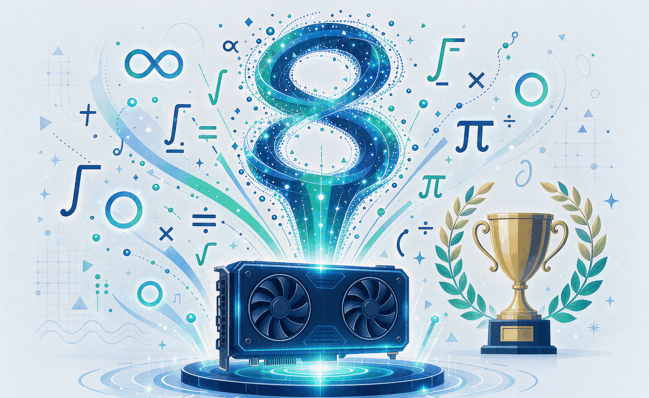 GPU 数学发现纪念插画